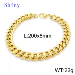 Stainless Steel Gold-plating Bracelet - KB144942-Z