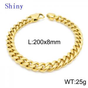 Stainless Steel Gold-plating Bracelet - KB144944-Z