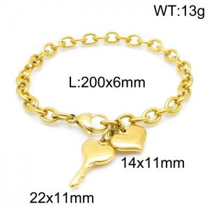 Stainless Steel Gold-plating Bracelet - KB145339-Z