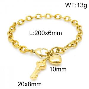 Stainless Steel Gold-plating Bracelet - KB145343-Z