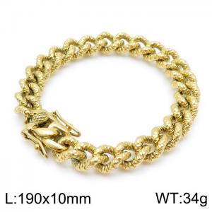 Stainless Steel Gold-plating Bracelet - KB145382-KFC