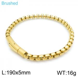 Stainless Steel Gold-plating Bracelet - KB145395-KFC