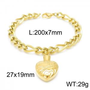 Stainless Steel Gold-plating Bracelet - KB145970-Z