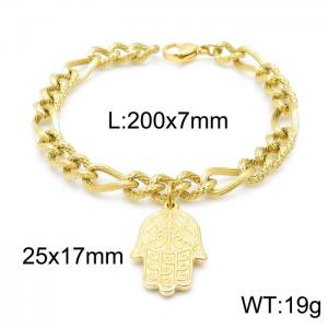 Stainless Steel Gold-plating Bracelet - KB145974-Z