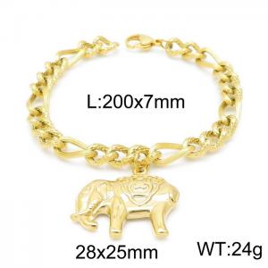 Stainless Steel Gold-plating Bracelet - KB145976-Z