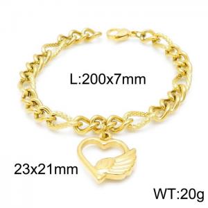 Stainless Steel Gold-plating Bracelet - KB145984-Z