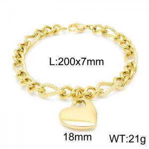 Stainless Steel Gold-plating Bracelet - KB145986-Z