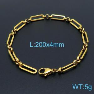 Stainless Steel Gold-plating Bracelet - KB145995-Z