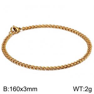 Stainless Steel Gold-plating Bracelet - KB146083-Z