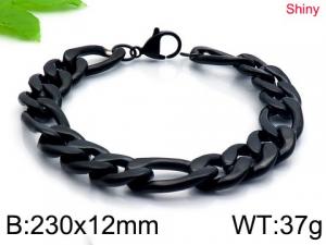 Stainless Steel Black-plating Bracelet - KB146091-Z