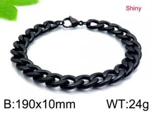 Stainless Steel Black-plating Bracelet - KB146193-Z