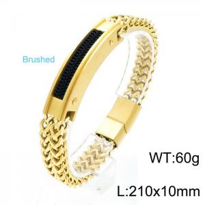 Stainless Steel Gold-plating Bracelet - KB146268-KLHQ