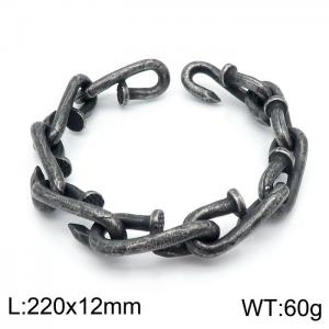 Stainless Steel Bracelet(Men) - KB146421-BDJX