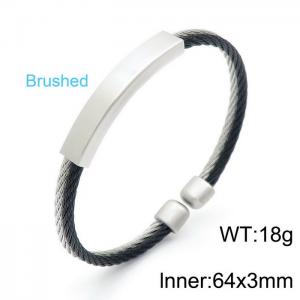 Stainless Steel Wire Bangle - KB146616-KLHQ