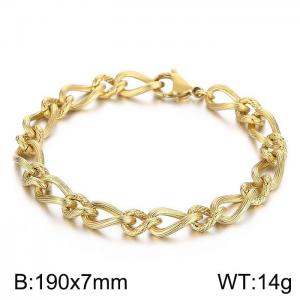 Stainless Steel Gold-plating Bracelet - KB146802-Z