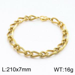 Stainless Steel Gold-plating Bracelet - KB146803-Z