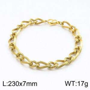 Stainless Steel Gold-plating Bracelet - KB146804-Z