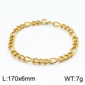 Stainless Steel Gold-plating Bracelet - KB146805-Z