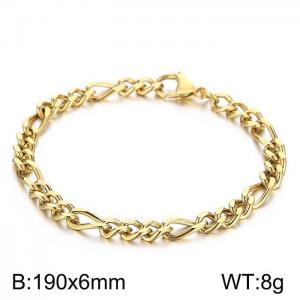 Stainless Steel Gold-plating Bracelet - KB146806-Z