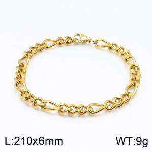 Stainless Steel Gold-plating Bracelet - KB146807-Z