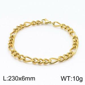 Stainless Steel Gold-plating Bracelet - KB146808-Z