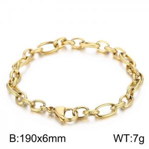 Stainless Steel Gold-plating Bracelet - KB146814-Z