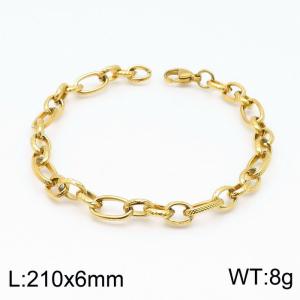 Stainless Steel Gold-plating Bracelet - KB146815-Z