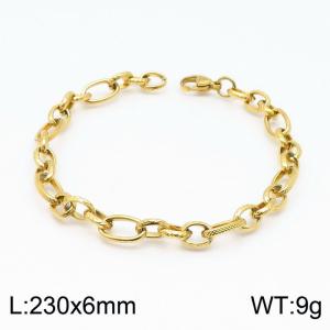 Stainless Steel Gold-plating Bracelet - KB146816-Z