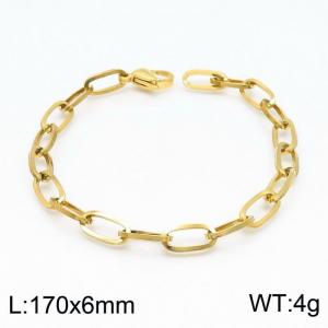 Stainless Steel Gold-plating Bracelet - KB146817-Z