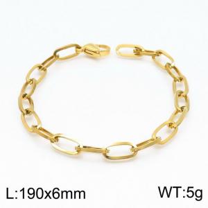 Stainless Steel Gold-plating Bracelet - KB146818-Z