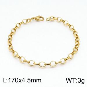 Stainless Steel Gold-plating Bracelet - KB146825-Z