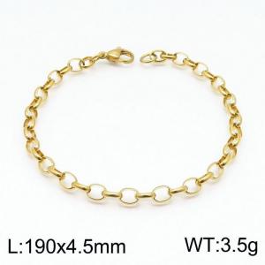 Stainless Steel Gold-plating Bracelet - KB146826-Z