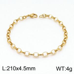 Stainless Steel Gold-plating Bracelet - KB146827-Z