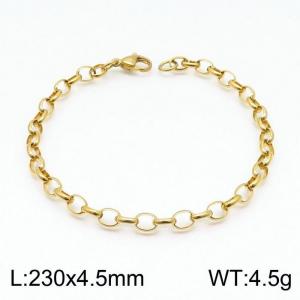 Stainless Steel Gold-plating Bracelet - KB146828-Z