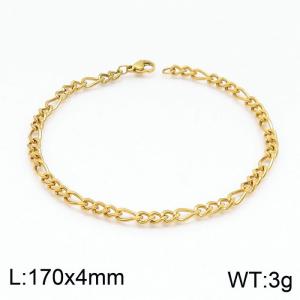 Stainless Steel Gold-plating Bracelet - KB146833-Z