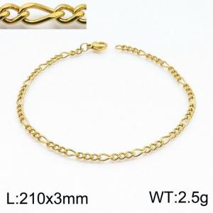 Stainless Steel Gold-plating Bracelet - KB146843-Z