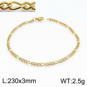 Stainless Steel Gold-plating Bracelet - KB146844-Z