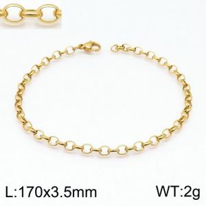 Stainless Steel Gold-plating Bracelet - KB146853-Z