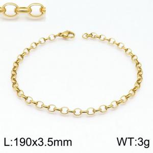 Stainless Steel Gold-plating Bracelet - KB146854-Z