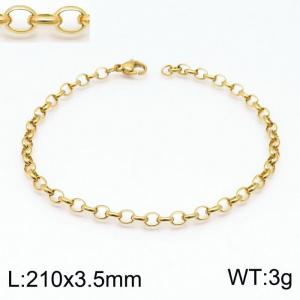 Stainless Steel Gold-plating Bracelet - KB146855-Z