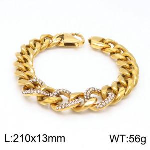 Stainless Steel Gold-plating Bracelet - KB147199-Z