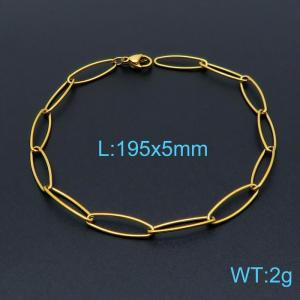 Stainless Steel Gold-plating Bracelet - KB147226-Z