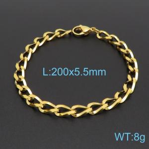 Stainless Steel Gold-plating Bracelet - KB147228-Z