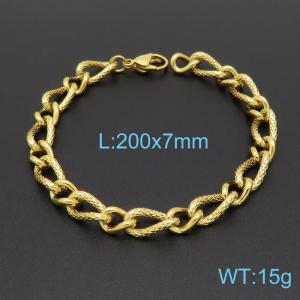 Stainless Steel Gold-plating Bracelet - KB147230-Z