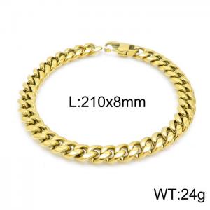 Stainless Steel Gold-plating Bracelet - KB147268-KFC