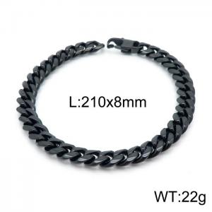 Stainless Steel Black-plating Bracelet - KB147269-KFC