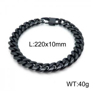 Stainless Steel Black-plating Bracelet - KB147271-KFC