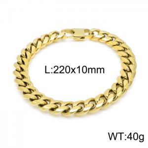 Stainless Steel Gold-plating Bracelet - KB147273-KFC