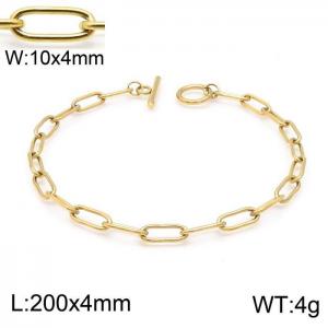 Stainless Steel Gold-plating Bracelet - KB147277-Z