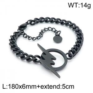 Stainless Steel Black-plating Bracelet - KB147394-KFC